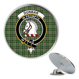 ScotsTee Shop Scottish Dunbar Hunting Ancient Metal Tartan Lapel Pin Scottish Clan Crest Badge