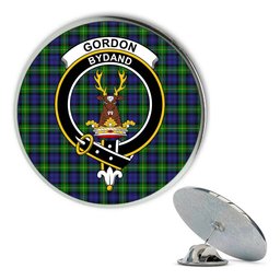 ScotsTee Shop Scottish Gordon Modern Metal Tartan Lapel Pin Scottish Clan Crest Badge