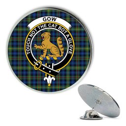 ScotsTee Shop Scottish Gow Hunting Modern Metal Tartan Lapel Pin Scottish Clan Crest Badge