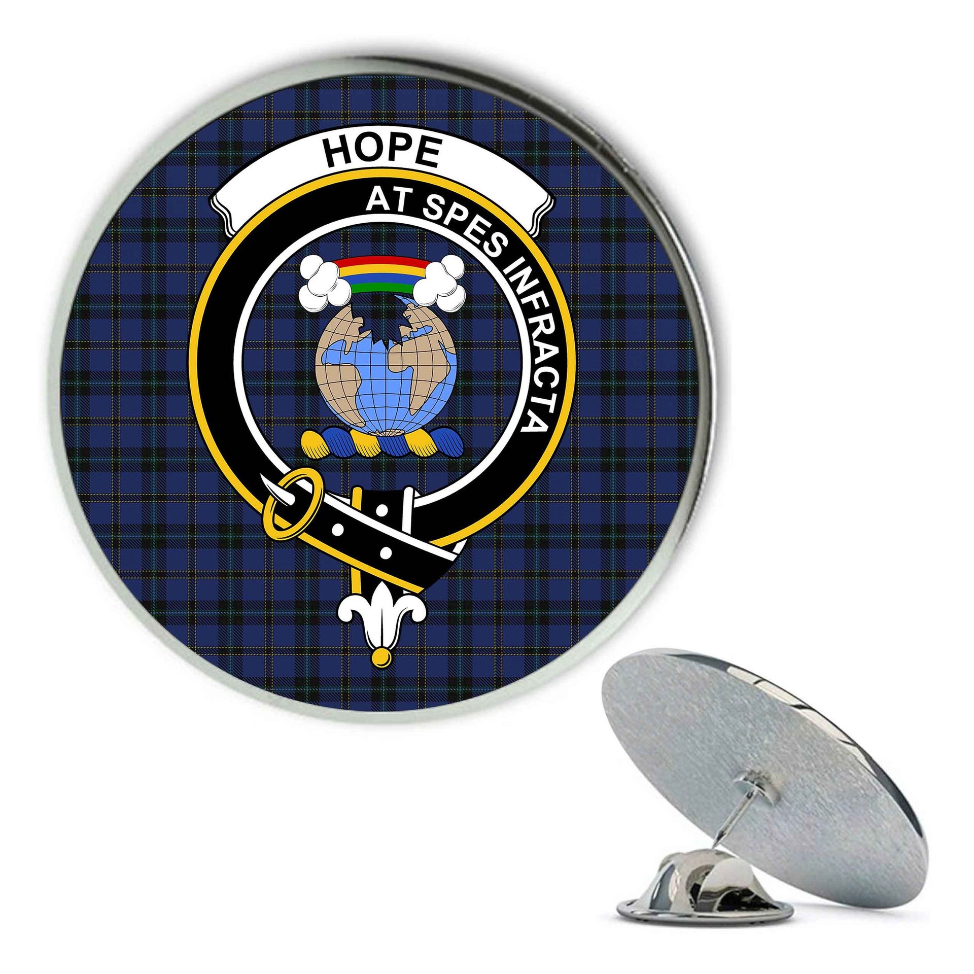ScotsTee Shop Scottish Hope Weir Metal Tartan Lapel Pin Scottish Clan Crest Badge