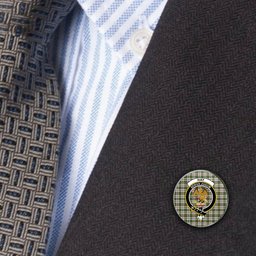 ScotsTee Shop Scottish Hay Dress Modern Metal Tartan Lapel Pin Scottish Clan Crest Badge