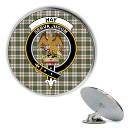 ScotsTee Shop Scottish Hay Dress Modern Metal Tartan Lapel Pin Scottish Clan Crest Badge