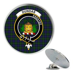 ScotsTee Shop Scottish Dundas Metal Tartan Lapel Pin Scottish Clan Crest Badge