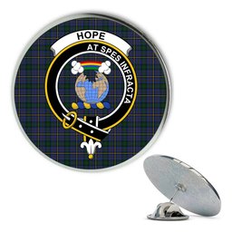 ScotsTee Shop Scottish Hope Vere 2 Metal Tartan Lapel Pin Scottish Clan Crest Badge