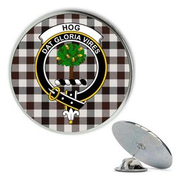 ScotsTee Shop Scottish Hog Modern Metal Tartan Lapel Pin Scottish Clan Crest Badge