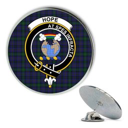 ScotsTee Shop Scottish Hope-Vere Weir Metal Tartan Lapel Pin Scottish Clan Crest Badge