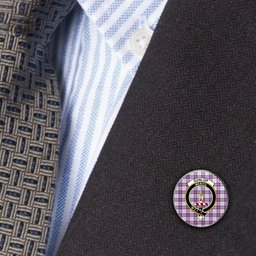 ScotsTee Shop Scottish Dunlop Dress Ancient Metal Tartan Lapel Pin Scottish Clan Crest Badge