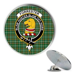 ScotsTee Shop Scottish Forrester Hunting Ancient Metal Tartan Lapel Pin Scottish Clan Crest Badge