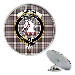 ScotsTee Shop Scottish Dunbar Plaid Modern Metal Tartan Lapel Pin Scottish Clan Crest Badge