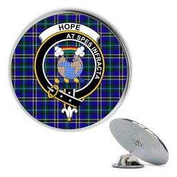 ScotsTee Shop Scottish Hope Modern Metal Tartan Lapel Pin Scottish Clan Crest Badge