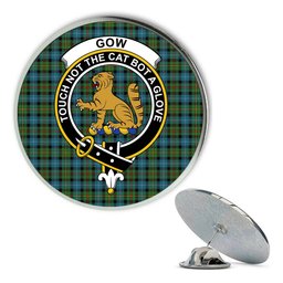 ScotsTee Shop Scottish Gow Hunting Ancient Metal Tartan Lapel Pin Scottish Clan Crest Badge