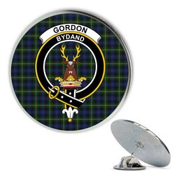 ScotsTee Shop Scottish Gordon 2 Metal Tartan Lapel Pin Scottish Clan Crest Badge