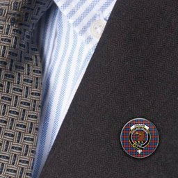 ScotsTee Shop Scottish Graham of Menteith Red Ancient Metal Tartan Lapel Pin Scottish Clan Crest Badge