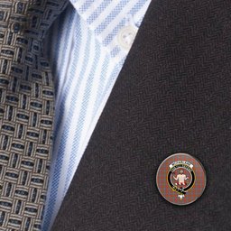 ScotsTee Shop Scottish McFarlane Ancient Metal Tartan Lapel Pin Scottish Clan Crest Badge