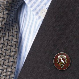 ScotsTee Shop Scottish Hunter USA Metal Tartan Lapel Pin Scottish Clan Crest Badge