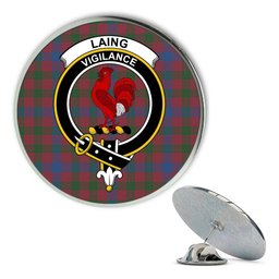 ScotsTee Shop Scottish Laing Artefact Ancient Metal Tartan Lapel Pin Scottish Clan Crest Badge