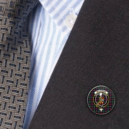 ScotsTee Shop Scottish McLennan Modern Metal Tartan Lapel Pin Scottish Clan Crest Badge