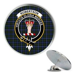 ScotsTee Shop Scottish Robertson Hunting Metal Tartan Lapel Pin Scottish Clan Crest Badge