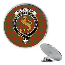ScotsTee Shop Scottish McKintosh Red Ancient Metal Tartan Lapel Pin Scottish Clan Crest Badge