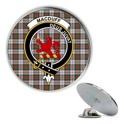 ScotsTee Shop Scottish MacDuff Dress Ancient SC Metal Tartan Lapel Pin Scottish Clan Crest Badge