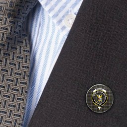 ScotsTee Shop Scottish Stewart Old Weathered Metal Tartan Lapel Pin Scottish Clan Crest Badge