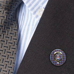 ScotsTee Shop Scottish Spalding Metal Tartan Lapel Pin Scottish Clan Crest Badge