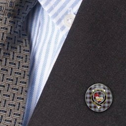ScotsTee Shop Scottish MacDonald Dress Ancient Metal Tartan Lapel Pin Scottish Clan Crest Badge