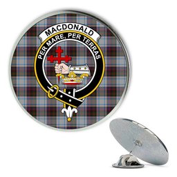 ScotsTee Shop Scottish MacDonald Dress Ancient Metal Tartan Lapel Pin Scottish Clan Crest Badge
