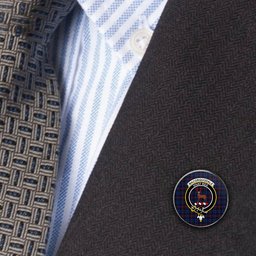 ScotsTee Shop Scottish MacCorquodale Modern Metal Tartan Lapel Pin Scottish Clan Crest Badge