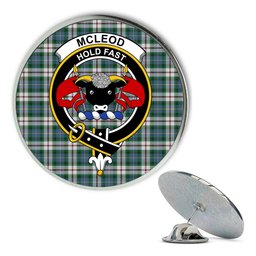 ScotsTee Shop Scottish McLeod Of Californian Ancient Metal Tartan Lapel Pin Scottish Clan Crest Badge