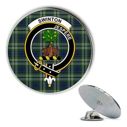 ScotsTee Shop Scottish Swinton Metal Tartan Lapel Pin Scottish Clan Crest Badge