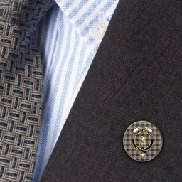 ScotsTee Shop Scottish Stewart Royal VS Metal Tartan Lapel Pin Scottish Clan Crest Badge