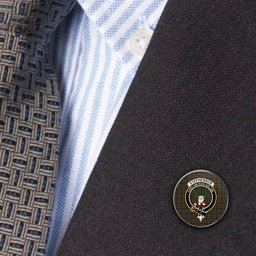 ScotsTee Shop Scottish Stephenson Old Metal Tartan Lapel Pin Scottish Clan Crest Badge
