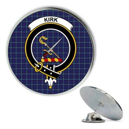 ScotsTee Shop Scottish Kircaldy Metal Tartan Lapel Pin Scottish Clan Crest Badge