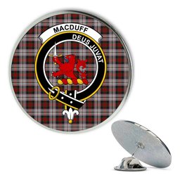ScotsTee Shop Scottish MacDuff Dress 4 Metal Tartan Lapel Pin Scottish Clan Crest Badge