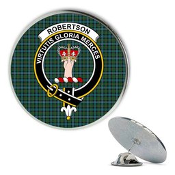 ScotsTee Shop Scottish Robertson Hunting Ancient Clan Metal Tartan Lapel Pin Scottish Clan Crest Badge