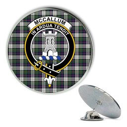 ScotsTee Shop Scottish McCallum Dress Modern Metal Tartan Lapel Pin Scottish Clan Crest Badge