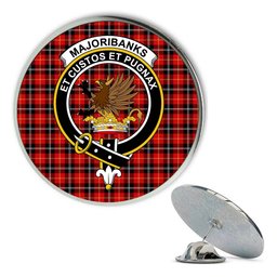 ScotsTee Shop Scottish Marjoribanks SC Metal Tartan Lapel Pin Scottish Clan Crest Badge