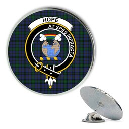ScotsTee Shop Scottish Hope-Vere Weir Modern Metal Tartan Lapel Pin Scottish Clan Crest Badge