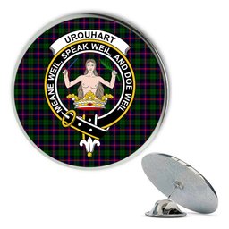 ScotsTee Shop Scottish Urquhart Modern Metal Tartan Lapel Pin Scottish Clan Crest Badge