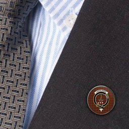 ScotsTee Shop Scottish Langlands Metal Tartan Lapel Pin Scottish Clan Crest Badge