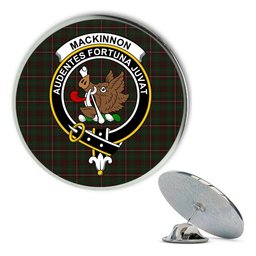 ScotsTee Shop Scottish MacKinnon Hunting 3 Metal Tartan Lapel Pin Scottish Clan Crest Badge