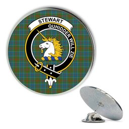 ScotsTee Shop Scottish Stewart of Appin Hunting Ancient Clan Metal Tartan Lapel Pin Scottish Clan Crest Badge