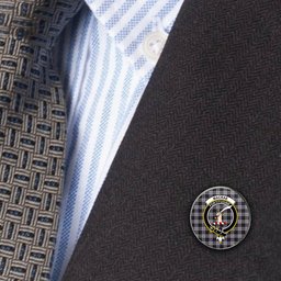 ScotsTee Shop Scottish MacRae, Dress Metal Tartan Lapel Pin Scottish Clan Crest Badge