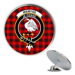 ScotsTee Shop Scottish Wemyss SC Metal Tartan Lapel Pin Scottish Clan Crest Badge