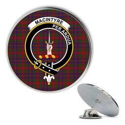 ScotsTee Shop Scottish MacIntyre of Gatehouse Metal Tartan Lapel Pin Scottish Clan Crest Badge