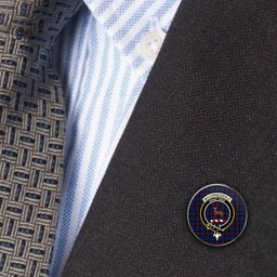 ScotsTee Shop Scottish McCorquodale Modern Metal Tartan Lapel Pin Scottish Clan Crest Badge