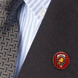 ScotsTee Shop Scottish MacIver Modern SC Metal Tartan Lapel Pin Scottish Clan Crest Badge