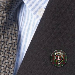 ScotsTee Shop Scottish McCulloch Metal Tartan Lapel Pin Scottish Clan Crest Badge