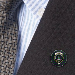 ScotsTee Shop Scottish Morrison Modern Metal Tartan Lapel Pin Scottish Clan Crest Badge